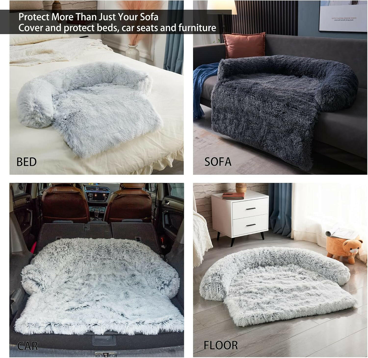 CalmCover™ – Plush Dog Bed Cover - Waggsie